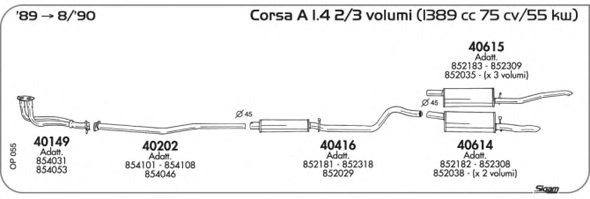 SIGAM OP055 Exhaust System
